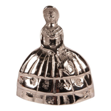 Déco bureau cloche cuivre 9 cm Argent