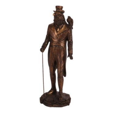 Figurine Gentleman oiseau en bronze 53,5 cm