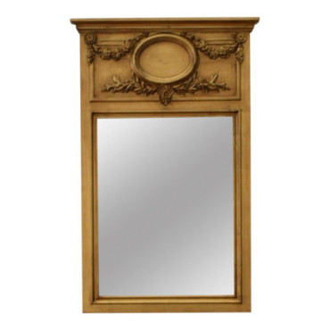 Miroir mural en bois h. 102 cm Doré