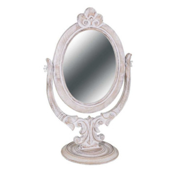 Miroir ovale sur pied