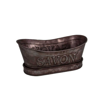 Baignoire porte savon couleur zinc