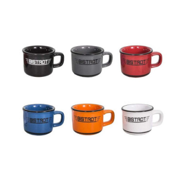 Tasses expresso 6 couleurs Bistrot x6