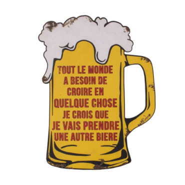 Plaque forme chope de bière