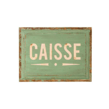 Plaque bois Caisse