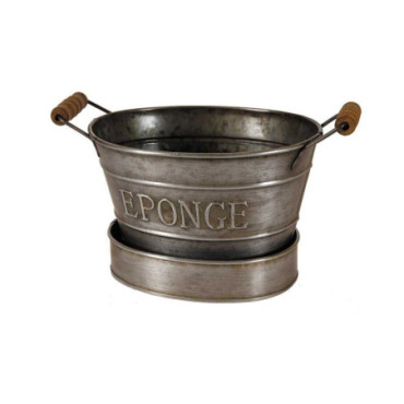 Mini bassine porte savon couleur zinc