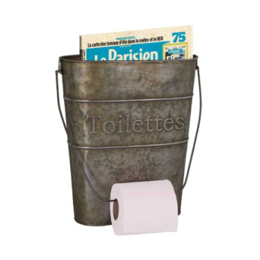 Support papier toilette avec porte journal