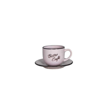 Mug et soucoupe Bistro - café Blanc