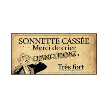 Plaque sonnette 25*12