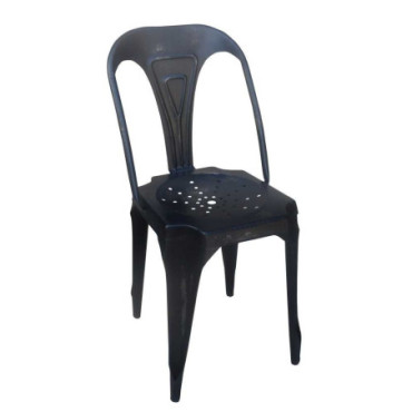 Chaise fer noir antique