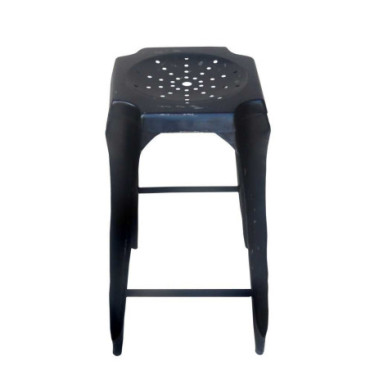 Tabouret de bar noir usé