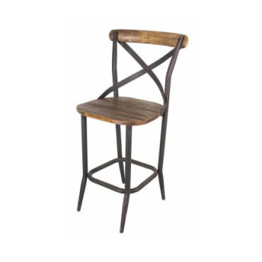 Tabouret industriel ciré