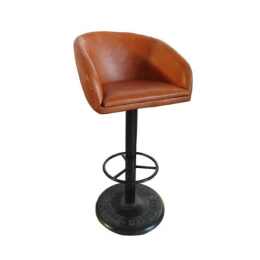 Fauteuil de bar assise cuir