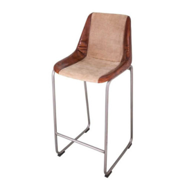 Fauteuil de bar cuir / tissus