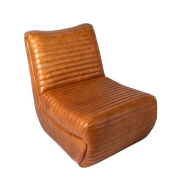 Fauteuil détente cuir 59 x 84 x 71