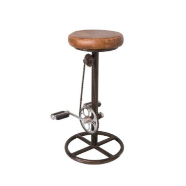 Tabouret cycliste assise cuir