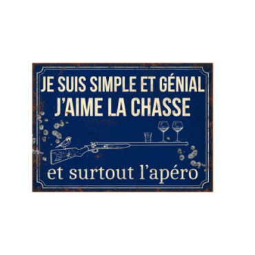 Plaque Je suis simple et génial 21 x 15 cm