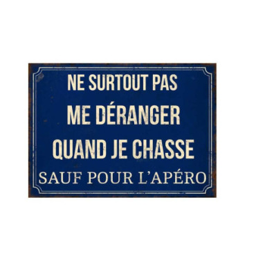 Plaque Ne surtout pas me déranger 21 x 15 cm