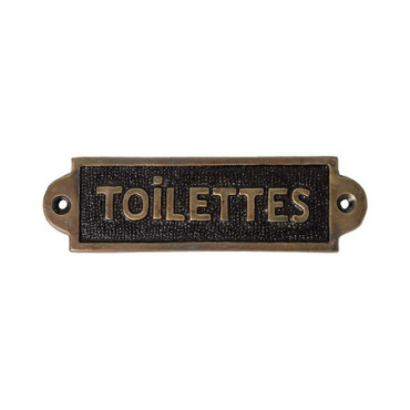 Plaque de porte Toilettes