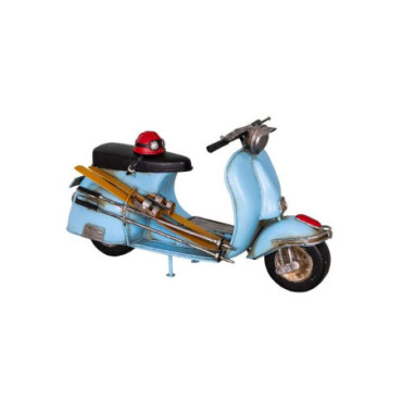 Scooter bleu avec ski