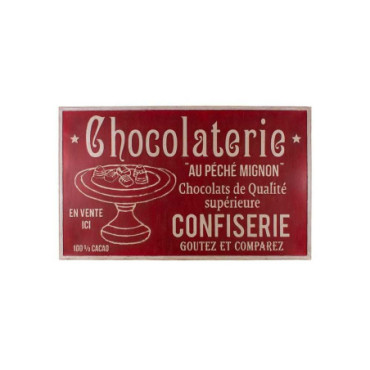 Grande plaque Chocolaterie 122,5 x 73,5 cm