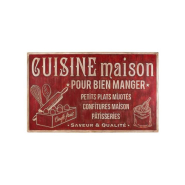 Grande plaque Cuisine maison 122,5 x 73,5 cm