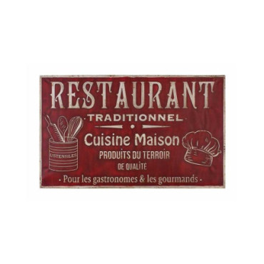 Grande plaque Restaurant 123 x 74 cm