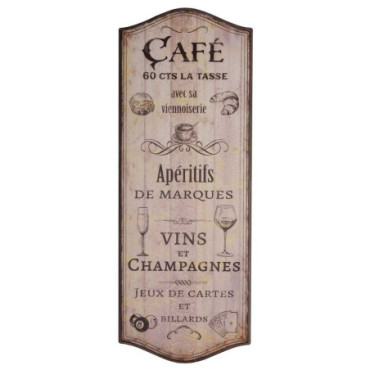 Panneau Café/Apéritifs/Vins 30 x 80 cm