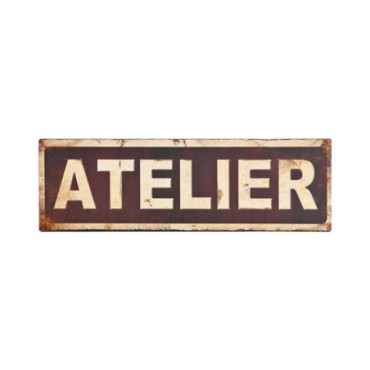 Plaque ATELIER 35*11 Fer+Papier