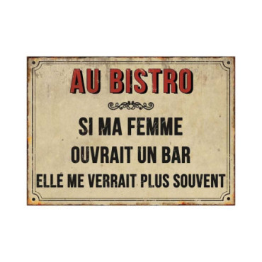 Plaque Au bistro 21*15