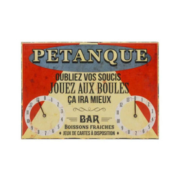 Plaque avec aiguilles Pétanque Oubliez vos soucis 45 x 32 cm