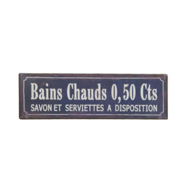 Plaque BAINS CHAUDS 0,5 CTS