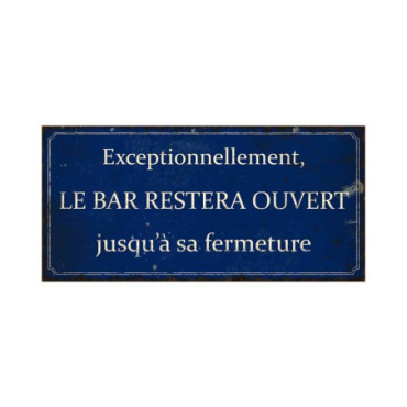 Plaque Bar ouvert