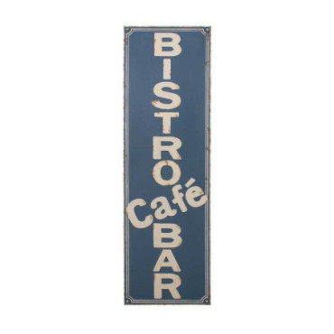 Plaque Bistro Café embossée 130 x 40 cm