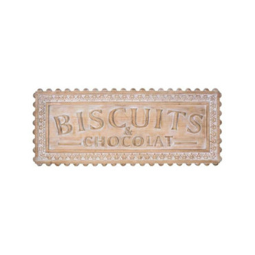 Plaque bois Biscuits et chocolat