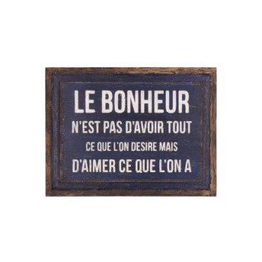 Plaque bois Le bonheur