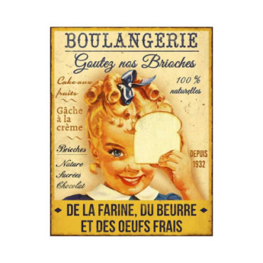 Plaque Boulangerie 50 x 38 cm