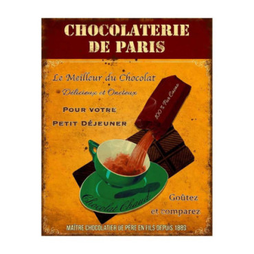 Plaque chocolaterie 28*22