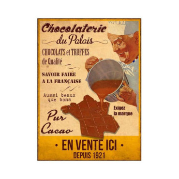 Plaque Chocolaterie du Palais 33 x 25 cm