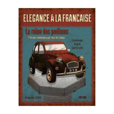 Plaque Elegance à la française 22*28