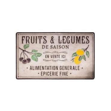 Plaque Fruits & Légumes 122,5 x 73,5 cm