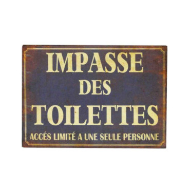 Plaque IMPASSE DES TOILETTES 21 x 15 cms