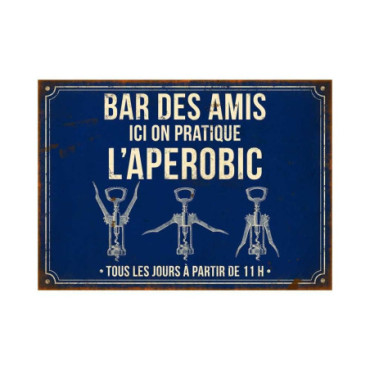 Plaque L'apérobic 21 x 15 cm