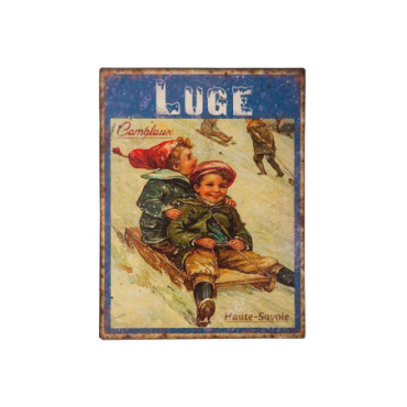 Plaque Luge 2 enfants