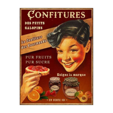 Plaque métal Confiture 33 x 25 cm