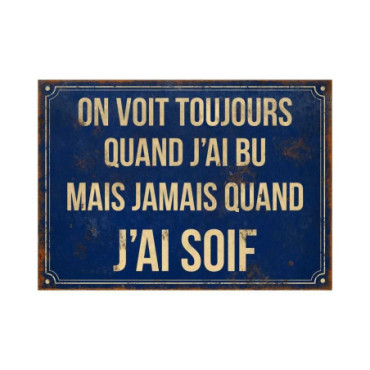 Plaque On voit toujours 21 x 15