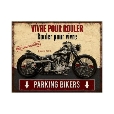 Plaque Parking Bikers 22x28