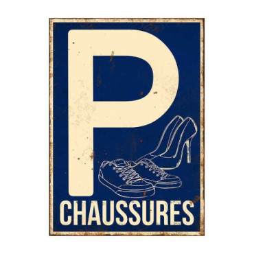 Plaque Parking chaussures 21 x 15 cm