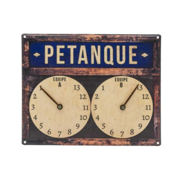 Plaque Pétanque Score avec aiguilles L 27 x H 21,5 cm