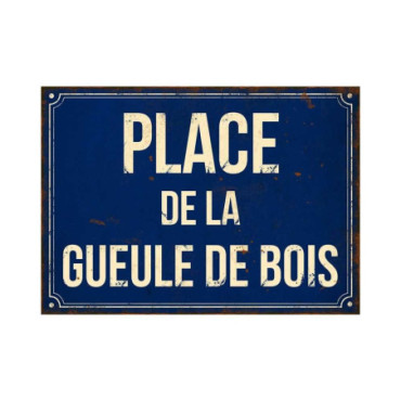 Plaque Place de la gueule de bois 21*15