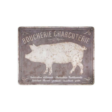 Plaque publicitaire Boucherie charcuterie